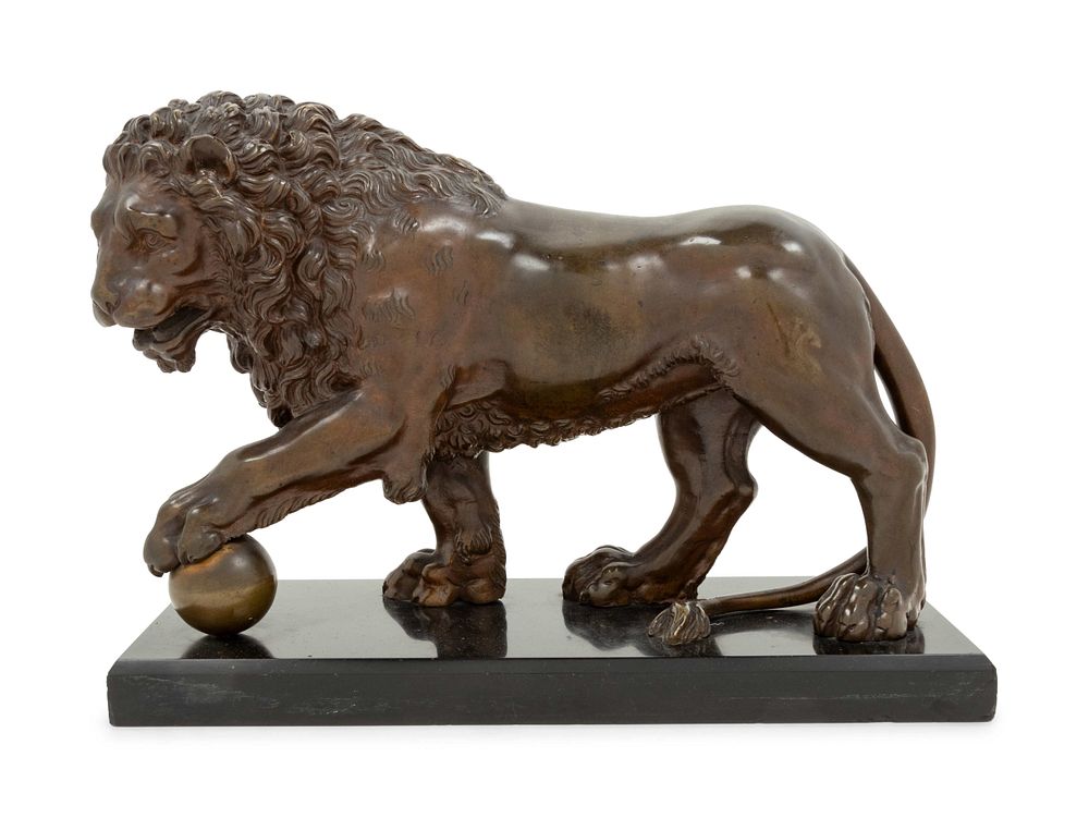 Appraisal: A Continental Bronze Figure of the Medici Lion A Continental