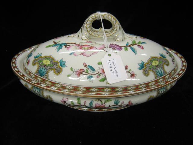 Appraisal: Royal Worcester Victorian Oval Covered Server floral decor