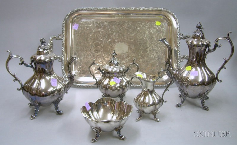 Appraisal: Six -piece Reed Barton Silver Plate Tea Service Winthrop pattern