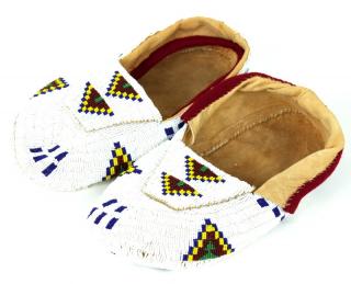 Appraisal: Shoes Beaded Native American Shoes Beaded Native American Good Conditon