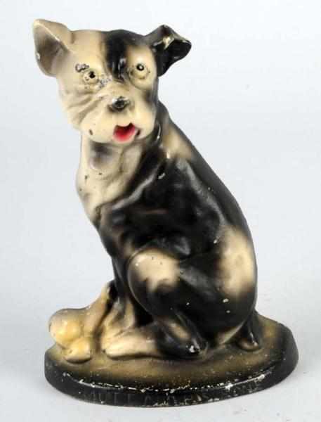 Appraisal: Cast Iron Mutt His Bone Doorstop Description Made by Creations