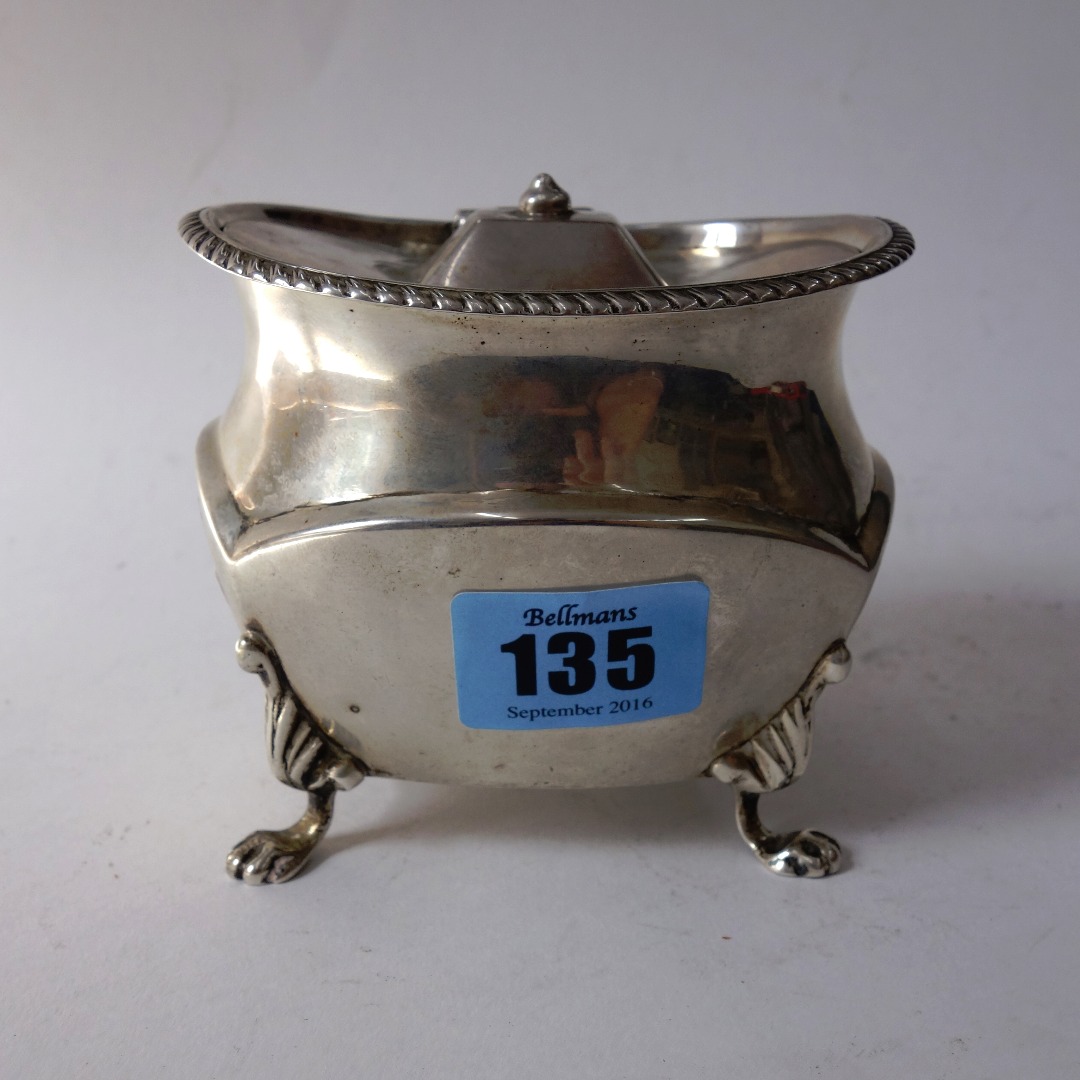 Appraisal: A late Victorian silver tea caddy Birmingham in Regency style