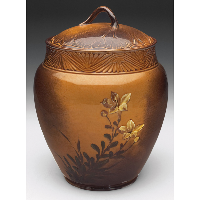 Appraisal: Unusual Rookwood covered vessel a very early Standard glaze with