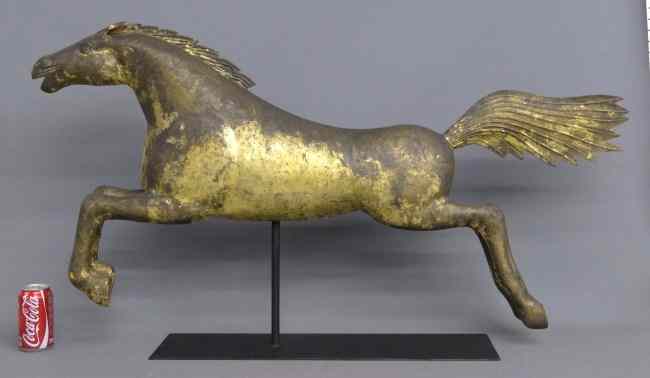 Appraisal: Leaping horse weathervane '' W '' Ht