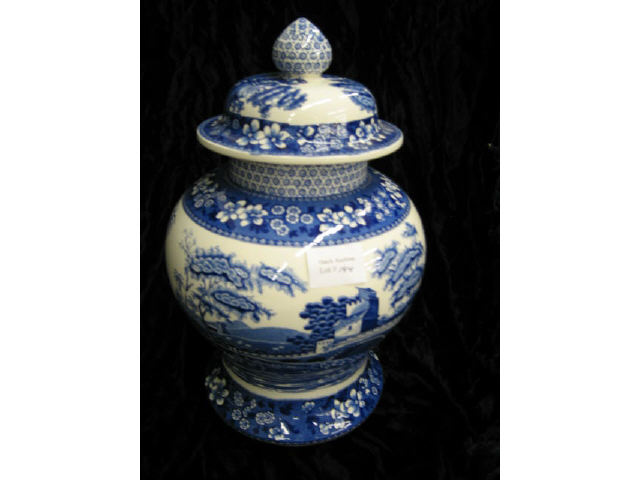 Appraisal: Spode's Tower Ironstone Temple Jar blue white