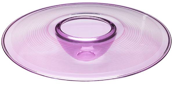 Appraisal: Benjamin Moore American born Interior Fold blown glass with amethyst