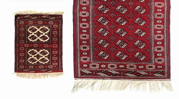 Appraisal: Two Turkaman rugs size of largest rug approximately ft in