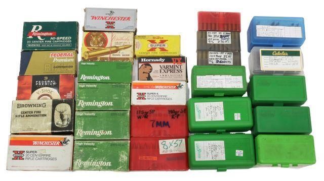 Appraisal: Large quantity - mm mm cartridges brands including Winchester Remington