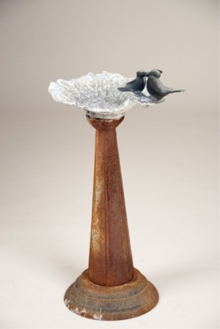 Appraisal: Iron Bird Bath H