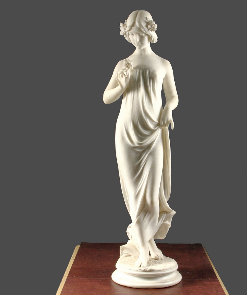 Appraisal: FERDINANDO VICHI Italy - - Pansy Carrara marble unsigned but