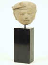 Appraisal: NATIVE AMERICAN SCULPTURE - Vera Cruz Buff Terra Cotta Head