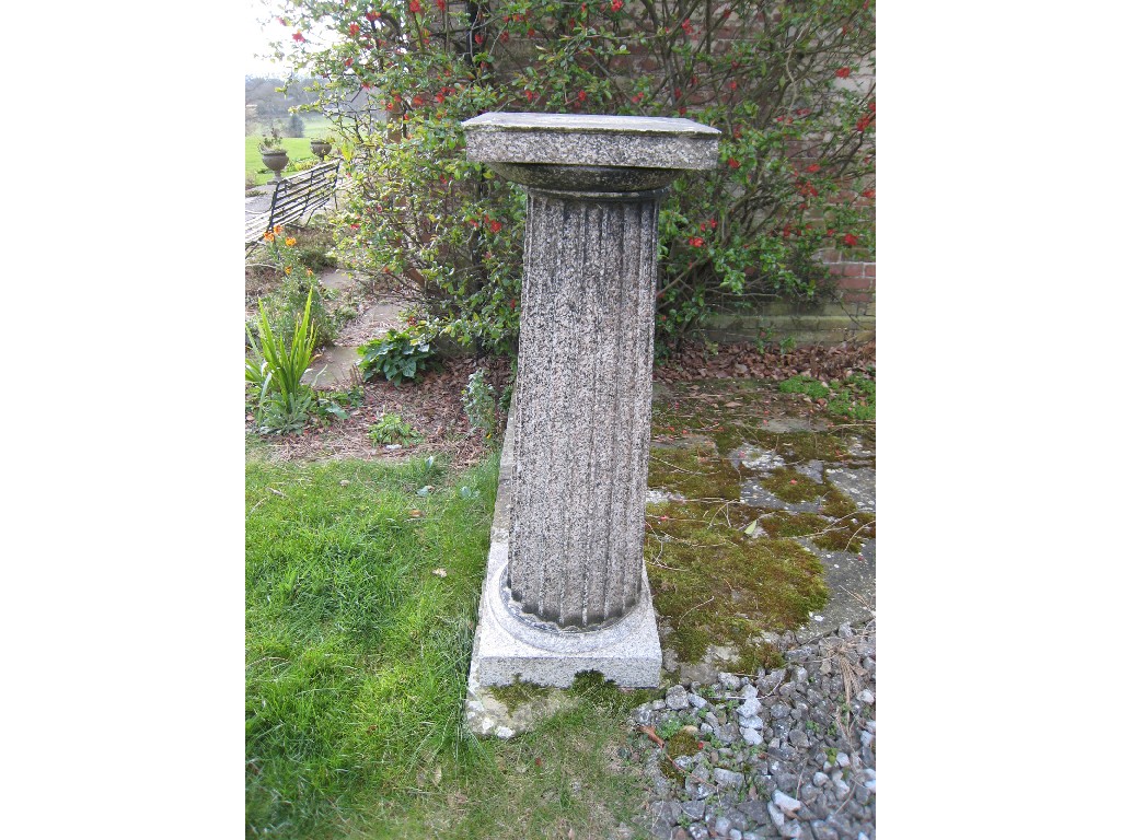 Appraisal: A pair of dark granite fluted Columns approx ft H