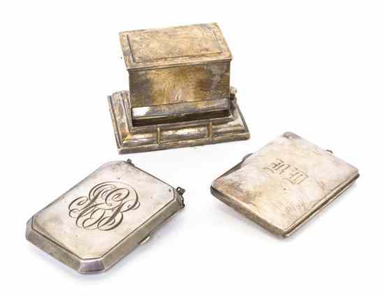 Appraisal: Two American Sterling Silver Pocket Books each of rectangular form