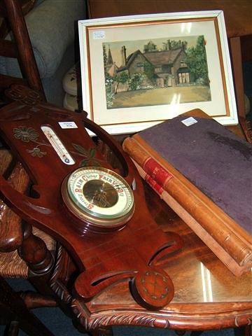 Appraisal: A th Century brass bound coopered oval barrel for use