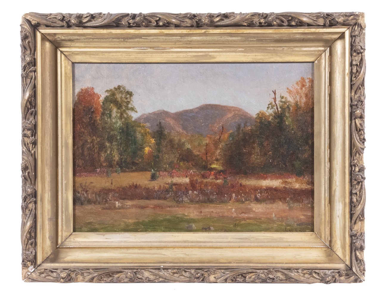 Appraisal: JERVIS MCENTEE NY - Autumn Landscape Upstate oil on canvas