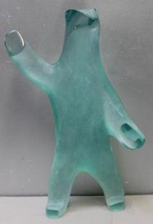 Appraisal: VON KOELNAU Louis Lucite Sculpture Standing Bear Louis von Koelnau