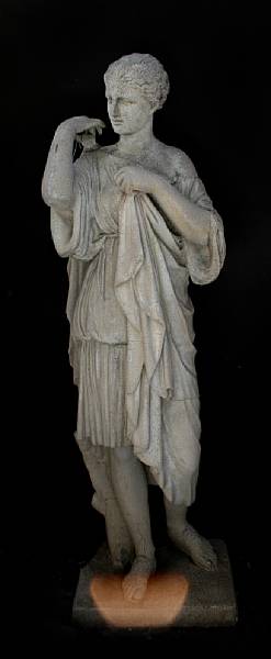 Appraisal: A cast stone figure of Diane de Gabies height ft