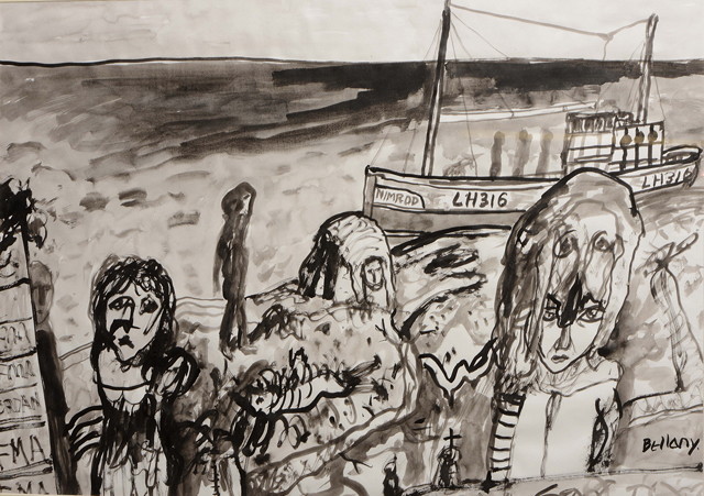 Appraisal: John Bellany British b Nimrodsigned lower right watercolour and wash