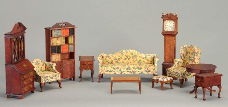 Appraisal: Lynnfield Yellow Floral Parlor Suite America mid th century a