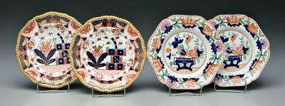 Appraisal: Four Imari style English plates two with scalloped border blue