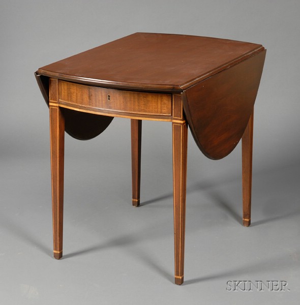 Appraisal: George III-style Inlaid Mahogany Pembroke Table th century of typical