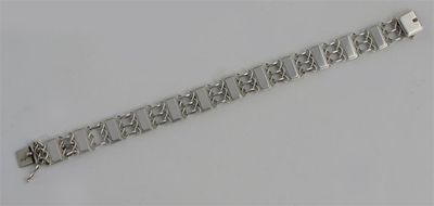 Appraisal: A Georg Jensen silver link bracelet model no stamped marks