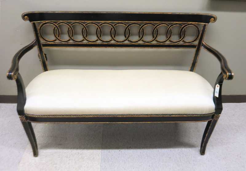 Appraisal: REGENCY STYLE SETTEE made in the Philippines for Maitland-Smith Co