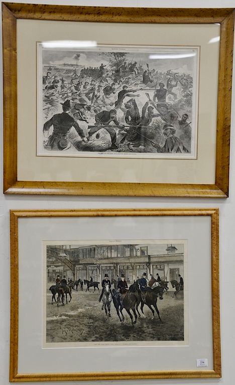 Appraisal: Set of ten Harper's Weekly double page prints professionally framed