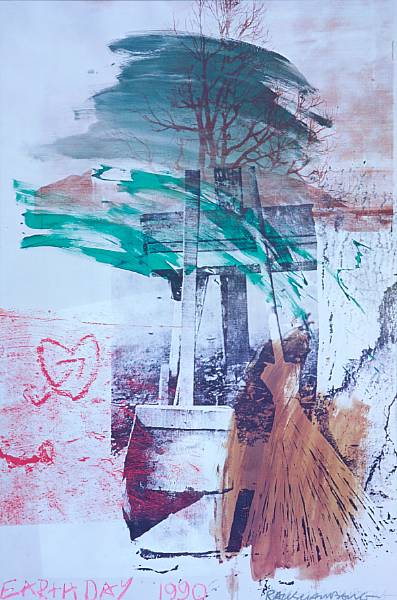 Appraisal: Robert Rauschenberg American born Earth Day Offset lithograph printed in