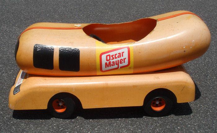 Appraisal: Oscar Mayer Wiener Mobile ride on pedal car plastic shows