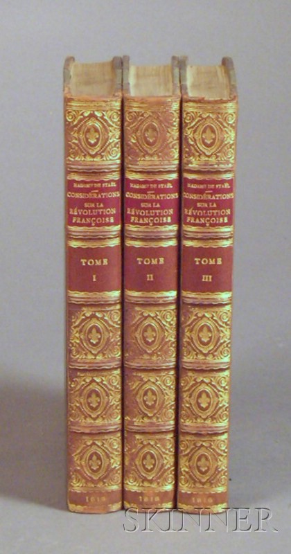 Appraisal: Decorative Bindings French Revolution Stael-Holstein Anne Louise Germaine Baronne de