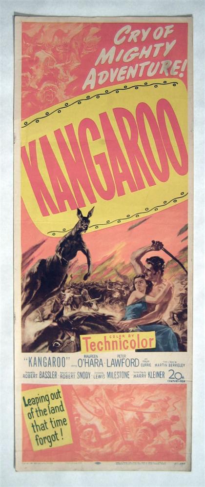 Appraisal: pieces Movie Posters Adventure C Kangaroo th-Century Fox Color litho