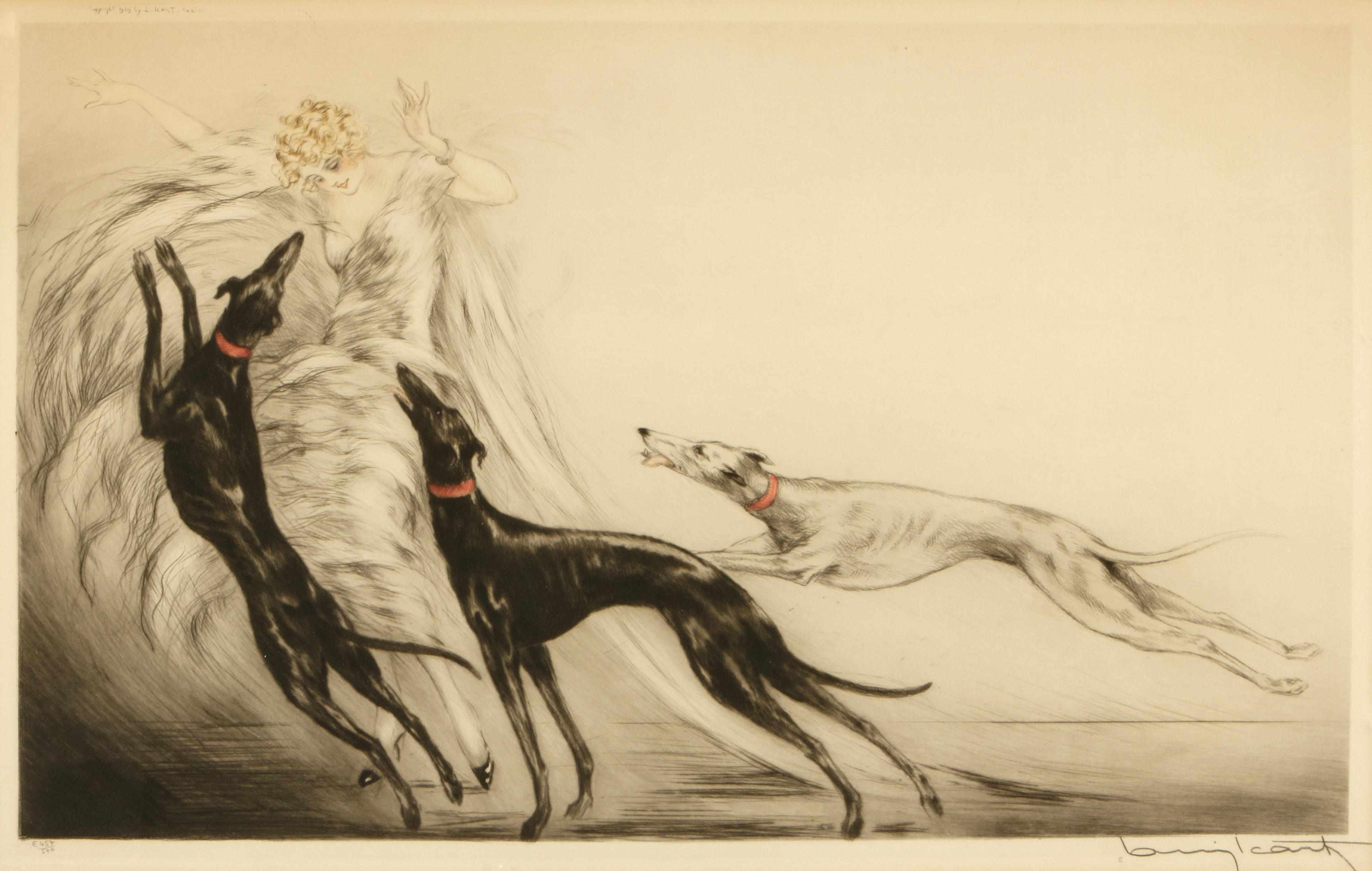 Appraisal: Louis Icart French - Coursing II H C I Etching