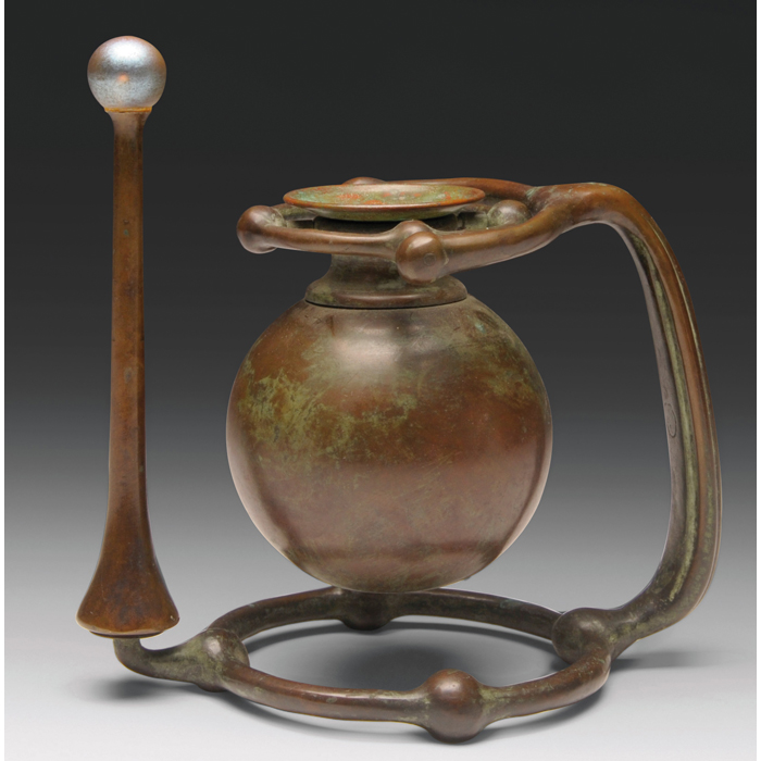 Appraisal: Tiffany Studios candlestick in the style of unusual counter-balance form