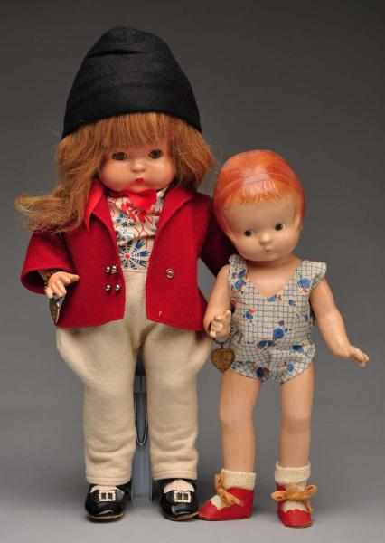 Appraisal: Lot of Composition Effanbee Dolls Description All composition dolls fully