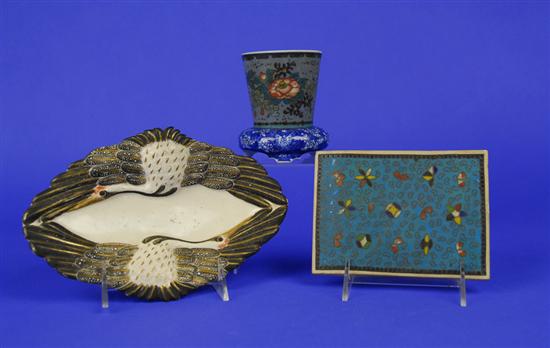 Appraisal: COLLECTION OF JAPANESE WARES including a Totai tile x inches