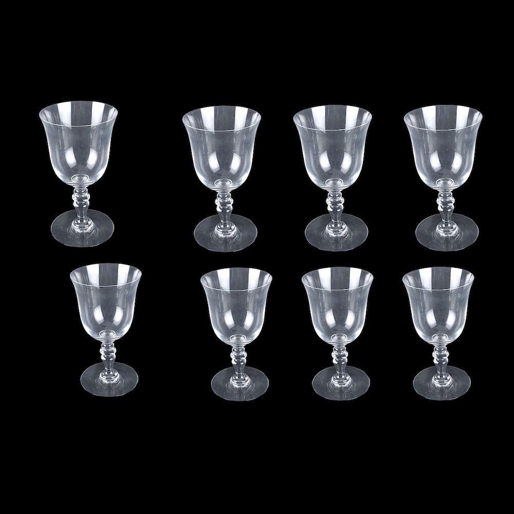 Appraisal: Baccarat Tall Goblets Set of Eight Baccarat Provence Crystal Tall