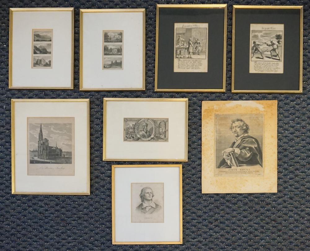 Appraisal: Eight Historical Engravings one unframed