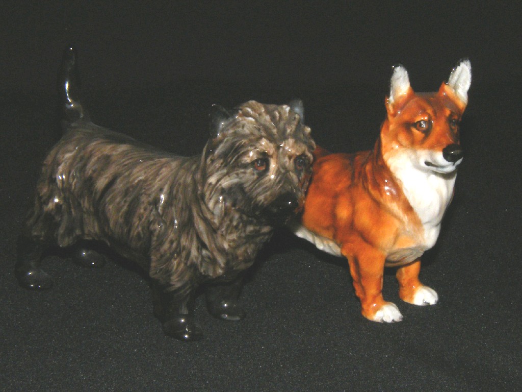 Appraisal: Royal Doulton Corgi HN high Royal Doulton Cairn Terrier HN