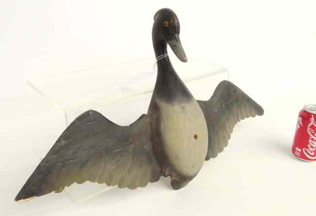 Appraisal: Painted flying wooden decoy '' x ''