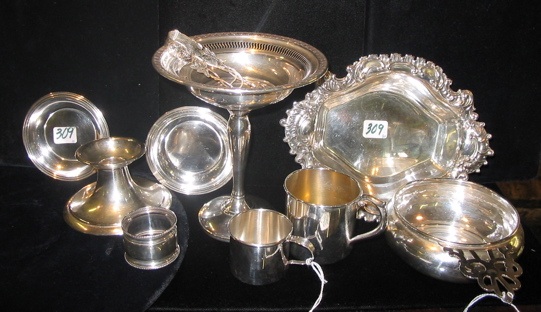 Appraisal: A COLLECTORS GROUP OF TEN STERLING SILVER ITEMS One is