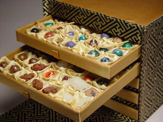 Appraisal: COLLECTION OF OJIME BEADS Collection of elaborate and various ojime