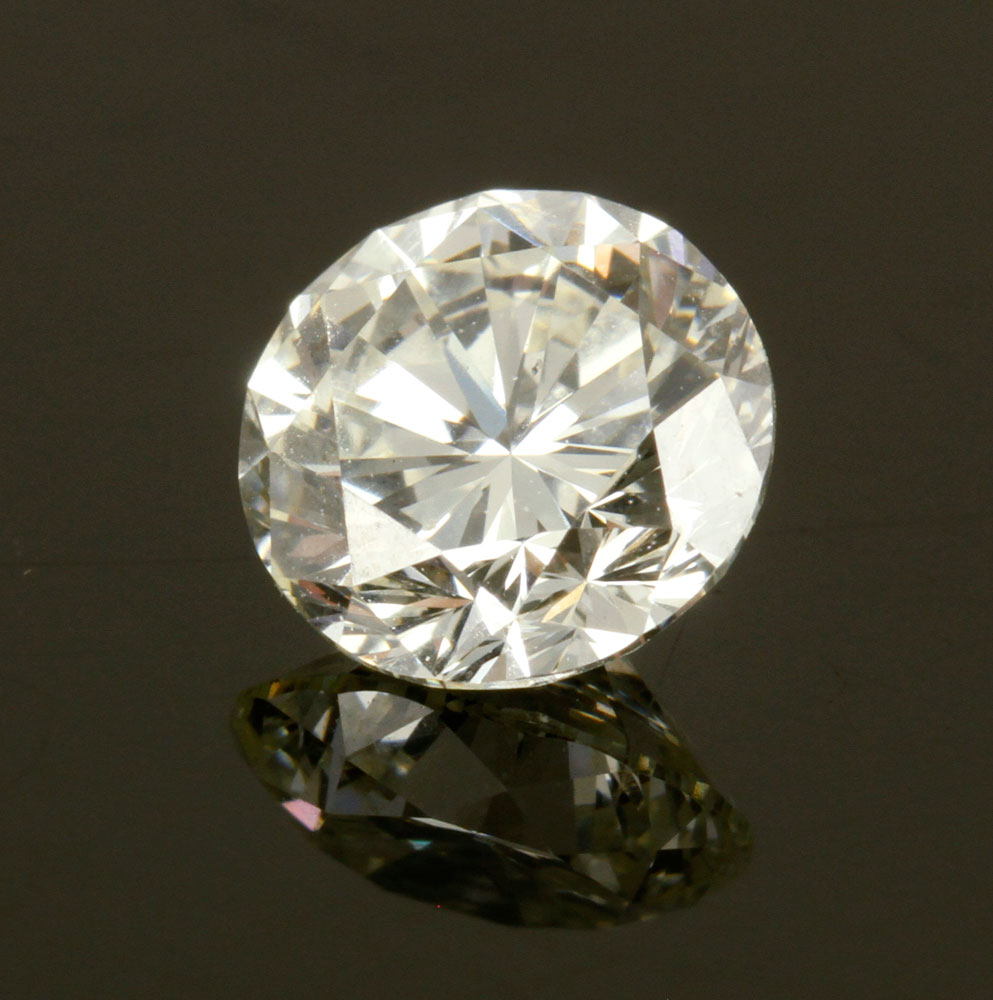 Appraisal: - Single Loose Diamond Single loose round brilliant cut diamond