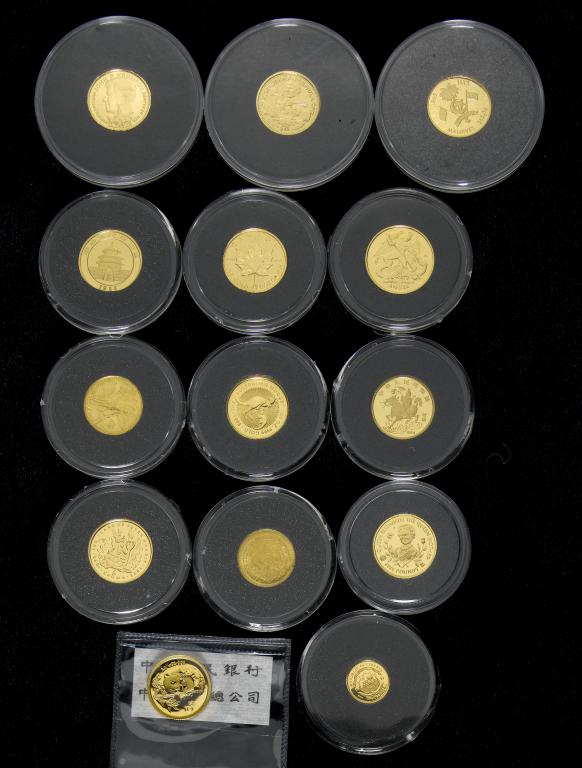 Appraisal: VARIOUS COUNTRIES GOLD INC CT PROOF BU SMALLEST GOLD COINS