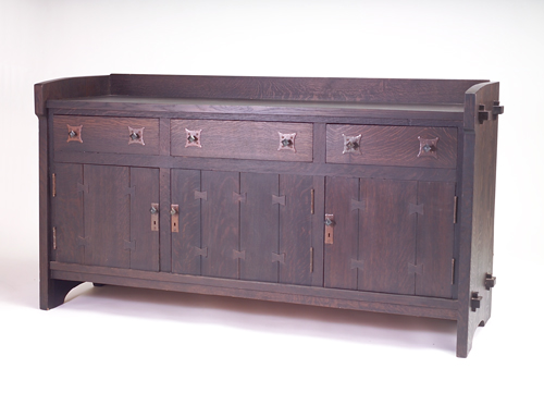 Appraisal: GUSTAV STICKLEY Rare and early sideboard with three drawers over