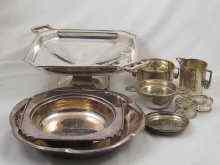 Appraisal: A mixed lot of silver plate including an Art Deco