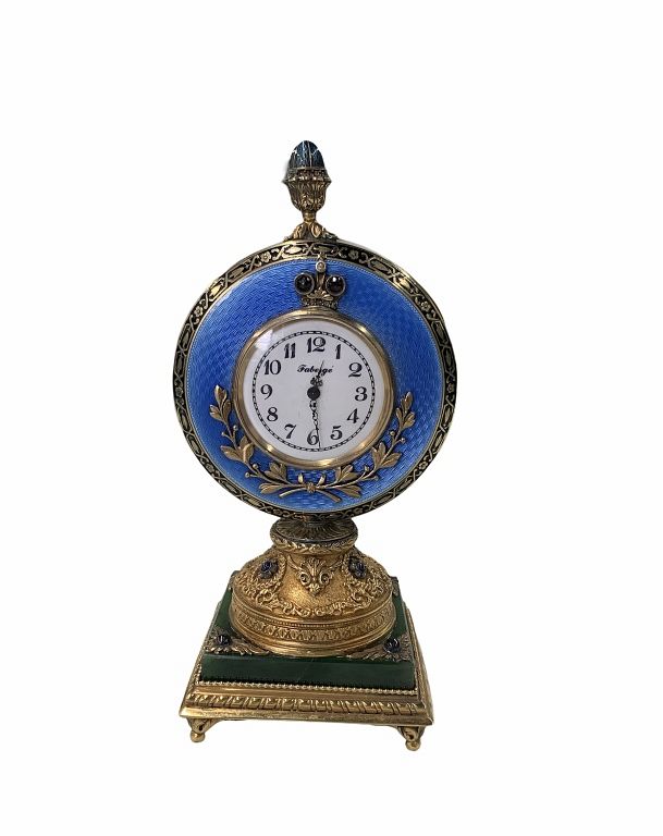 Appraisal: Russian Empire Table Clock Russian Empire Table Clock Stamped Silver