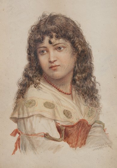 Appraisal: FINARDI A Italian th C Portrait of a Young Lady