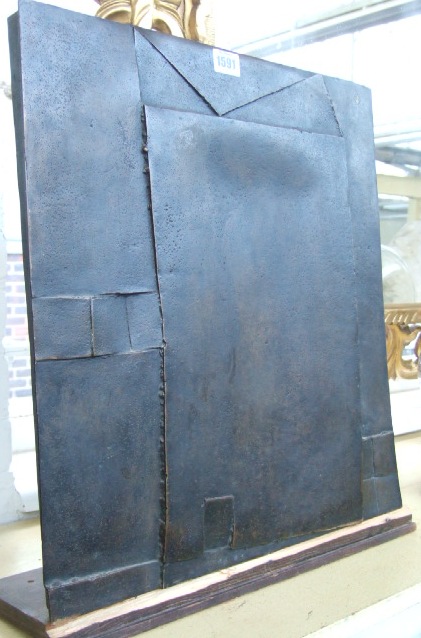 Appraisal: A contemporary bronze sculpture of rectangular panel form decorated with