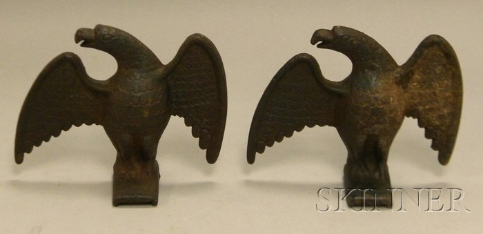 Appraisal: Pair of Cast Iron Eagle Figural Snow Birds